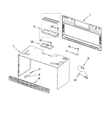 Cabinet and installation parts