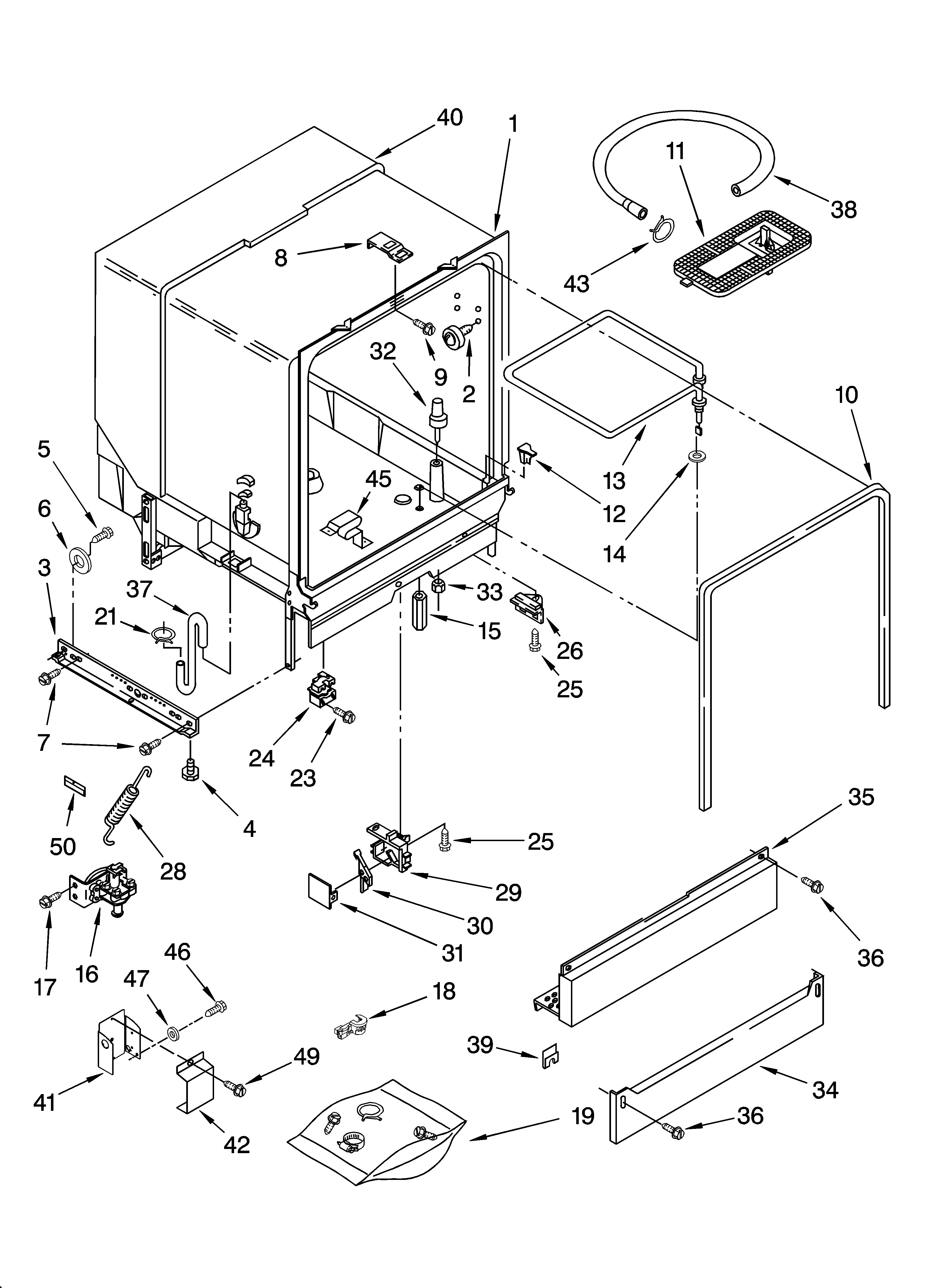 Tub assembly parts