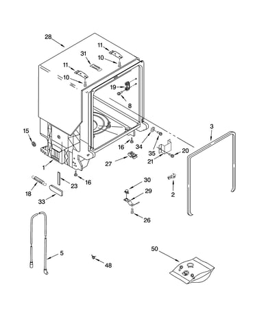 Tub and frame parts