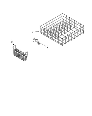 Lower rack parts, optional parts (not included)