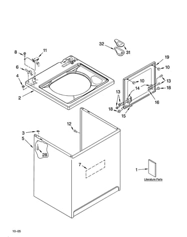 Top and cabinet parts