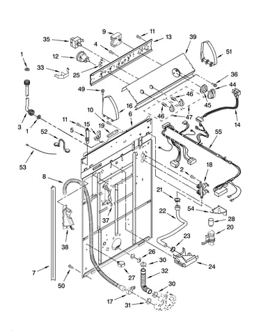 Controls and rear panel parts