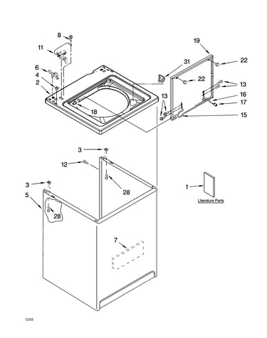 Top and cabinet parts