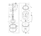 Whirlpool 2DLSQ7533JQ4 agitator, basket and tub parts diagram