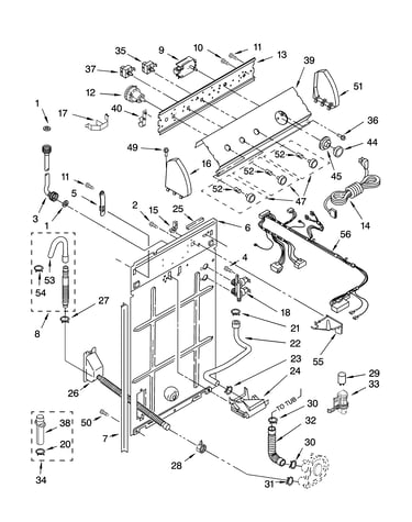 Controls and rear panel parts