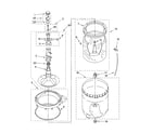 Whirlpool 2DLXR7244MQ2 agitator, basket and tub parts diagram