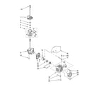 Whirlpool 2DLXR7244MQ2 brake, clutch, gearcase, motor and pump parts diagram