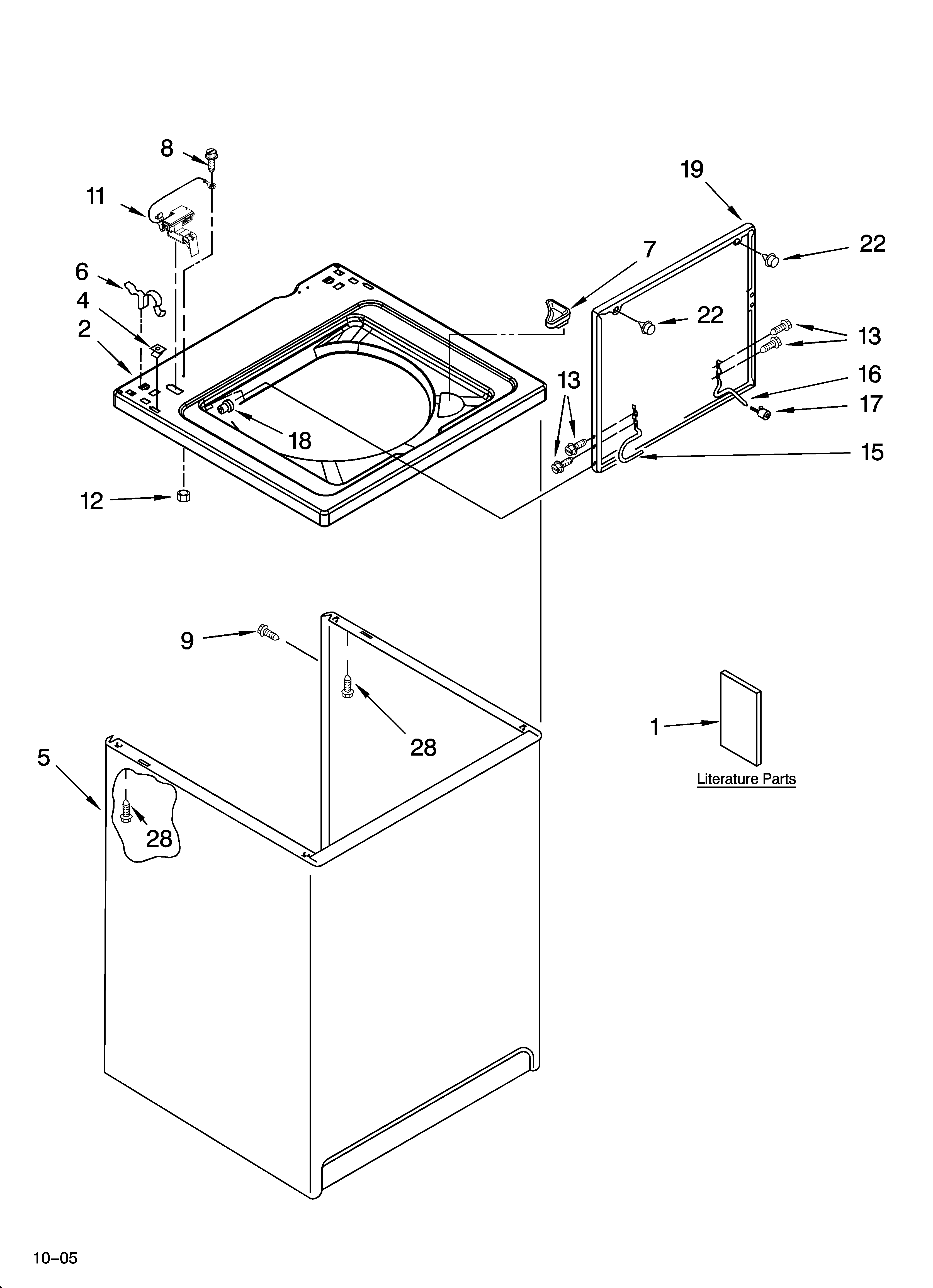 Top and cabinet parts