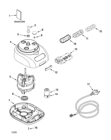 Motor and housing parts