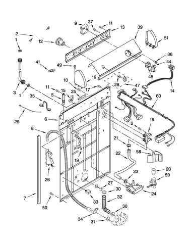 Controls and rear panel parts