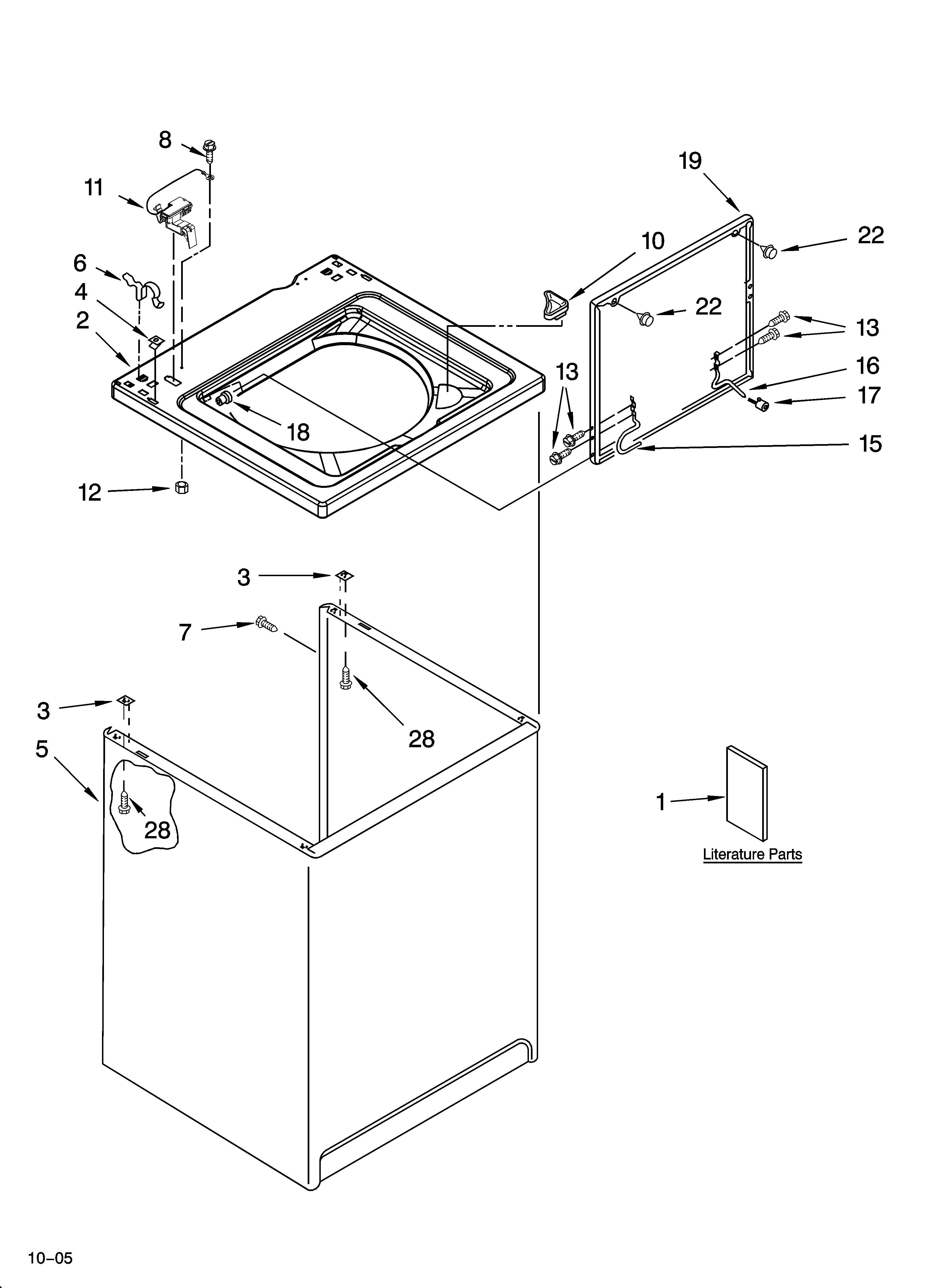 Top and cabinet parts