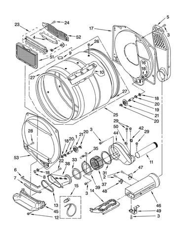 Dryer bulkhead parts