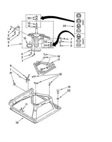 Machine base parts