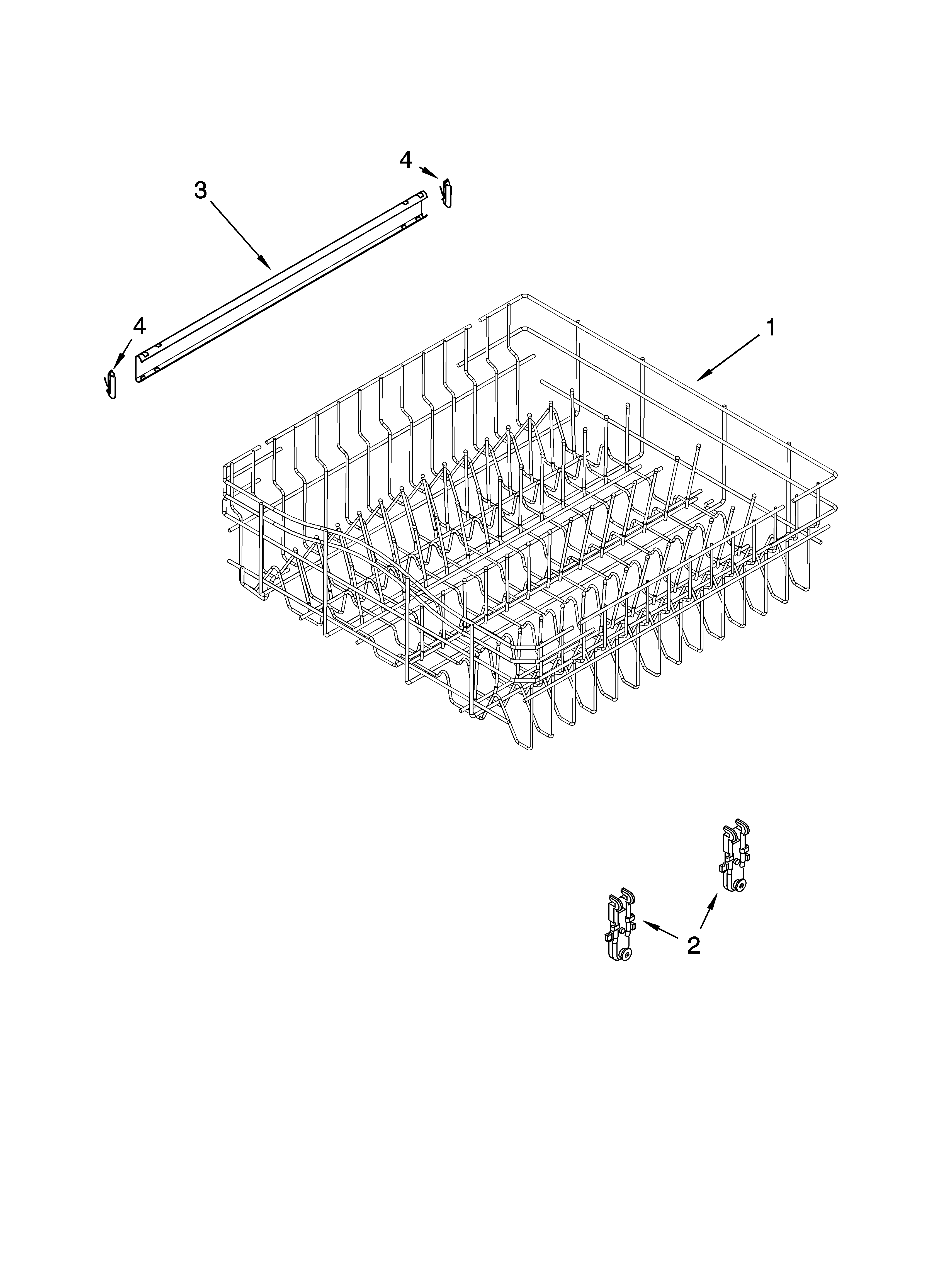 UPPER RACK AND TRACK PARTS