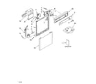 Whirlpool DU840SWPT1 frame and console parts diagram