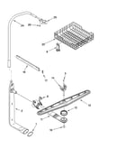 Upper dishrack and water feed parts