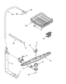Upper dishrack and water feed parts