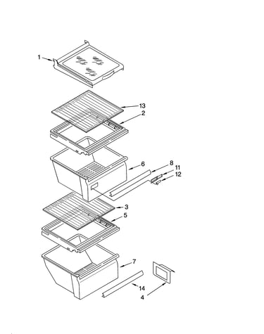 Refrigerator shelf parts