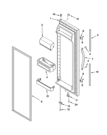 Refrigerator door parts