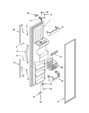 Freezer door parts