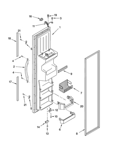 Freezer door parts