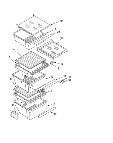 Refrigerator shelf parts
