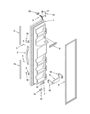 Freezer door parts