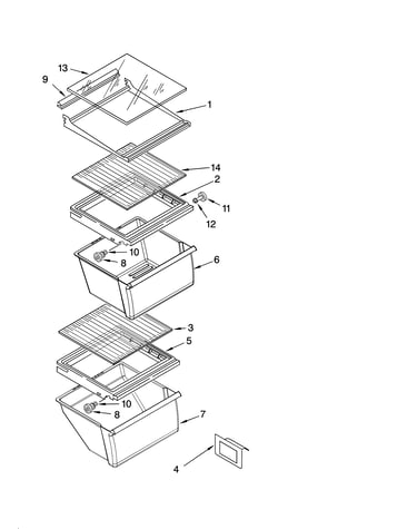 Refrigerator shelf parts