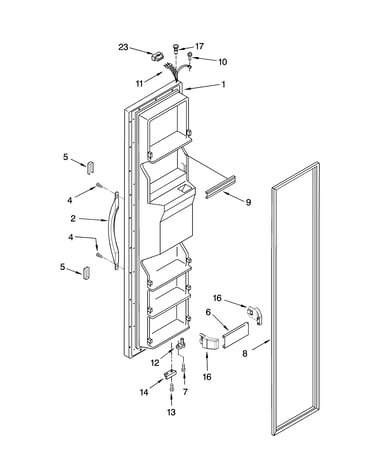 Freezer door parts