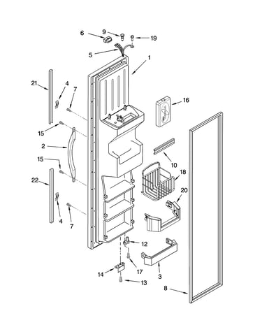 Freezer door parts