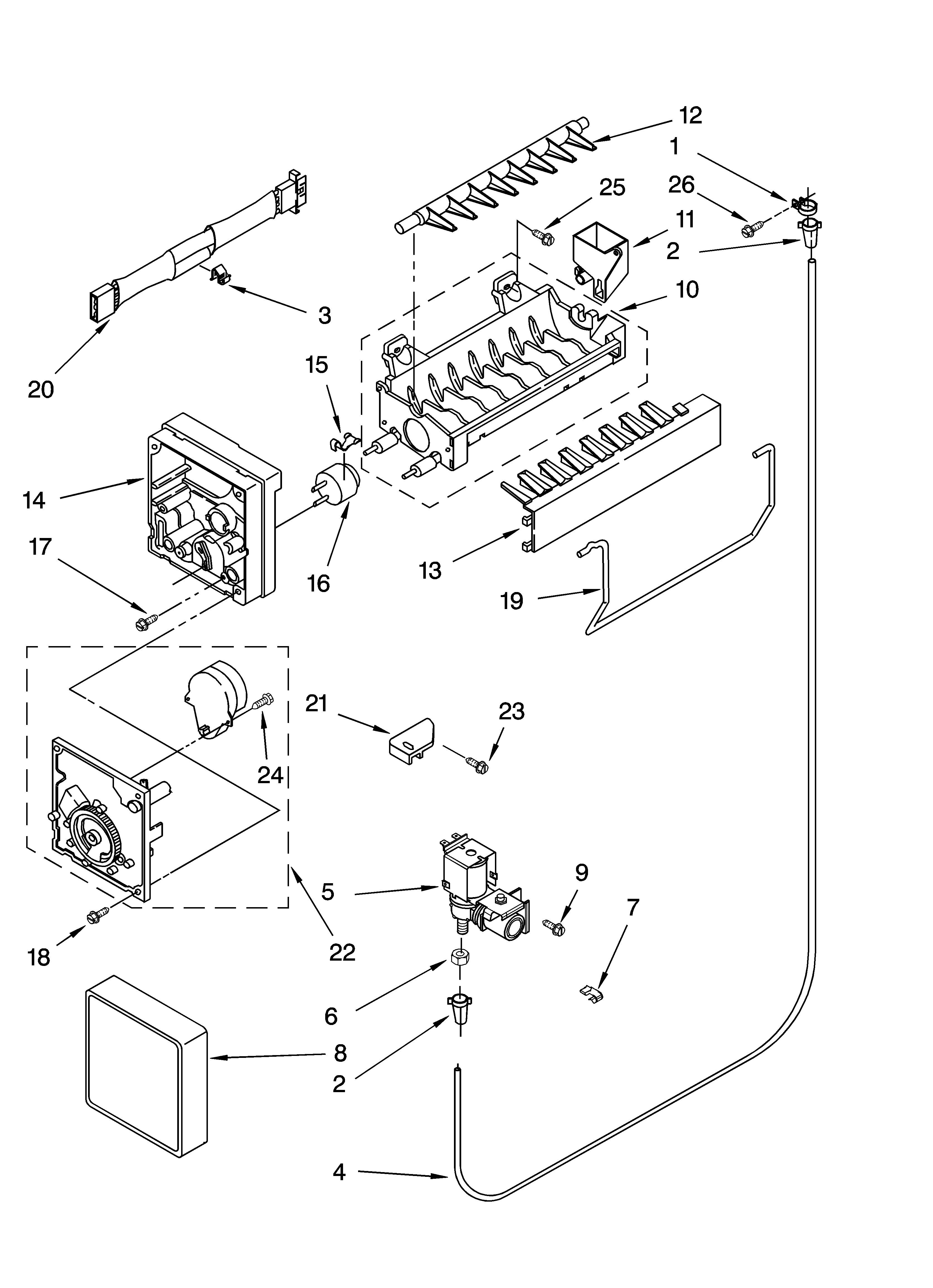 Icemaker parts, optional parts