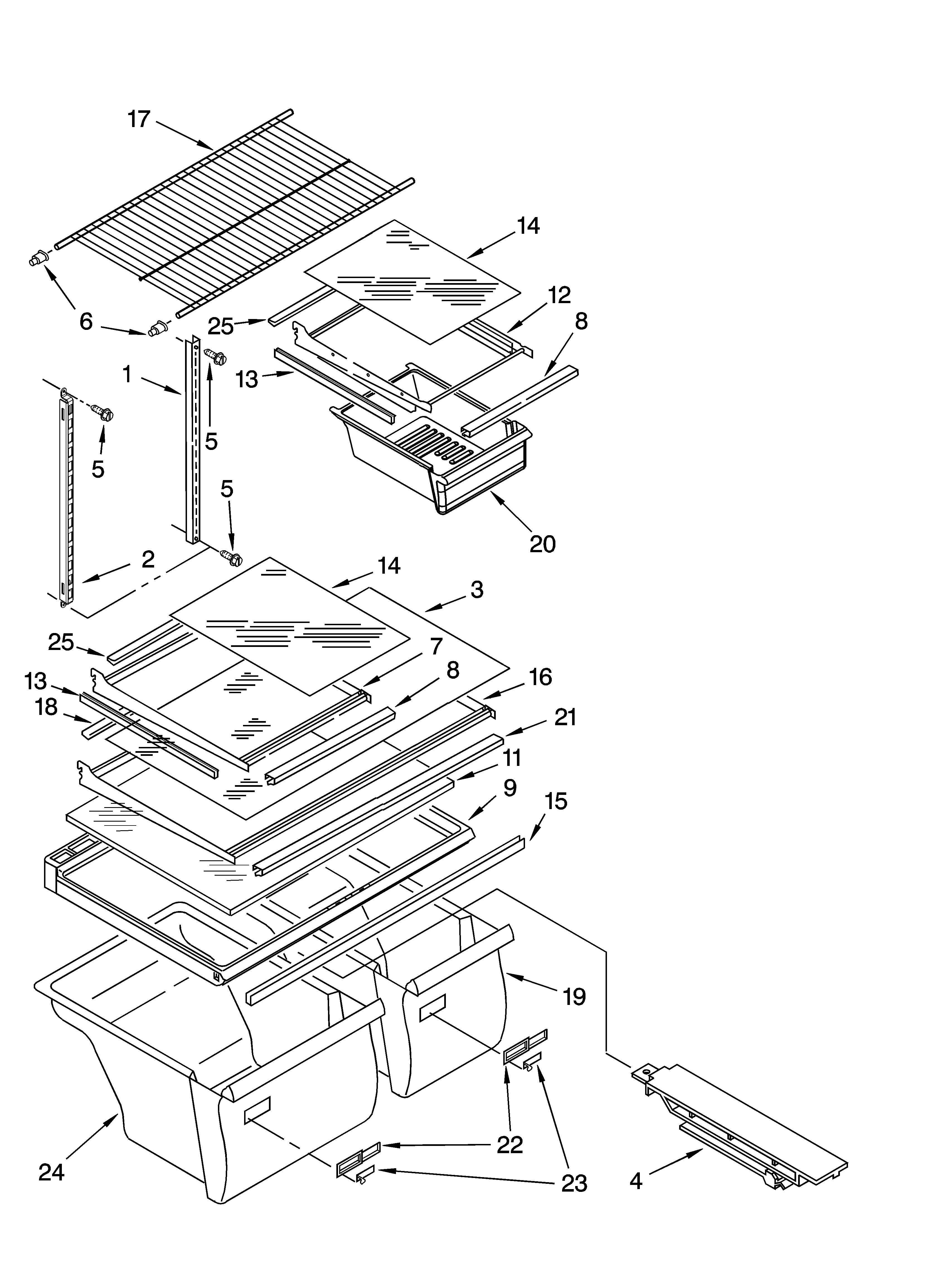 Shelf parts, optional parts