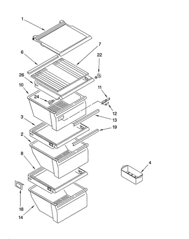Refrigerator shelf parts