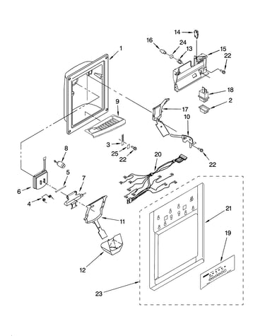 Dispenser front parts