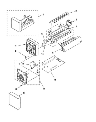 Icemaker parts, optional parts (not included)