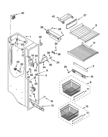Freezer liner parts