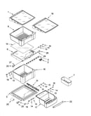 Refrigerator shelf parts