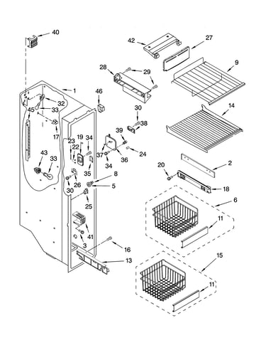 Freezer liner parts