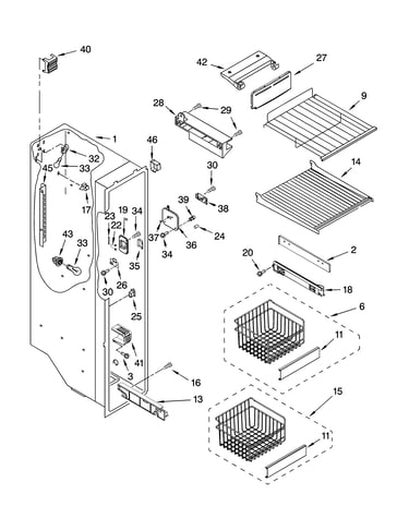 Freezer liner parts