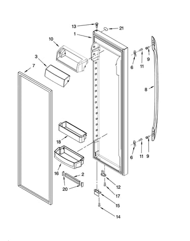 Refrigerator door parts