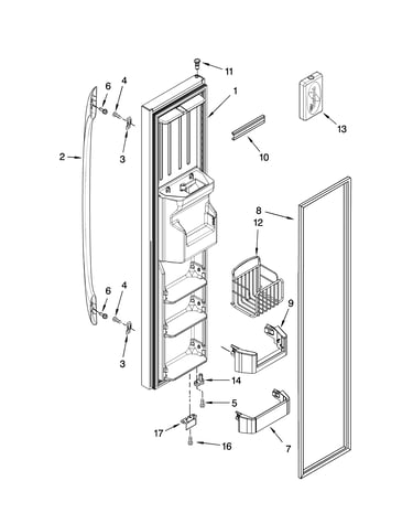 Freezer door parts