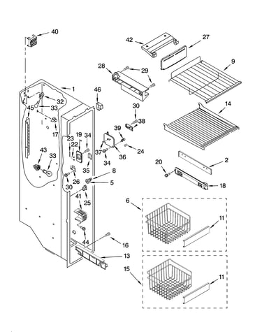 Freezer liner parts