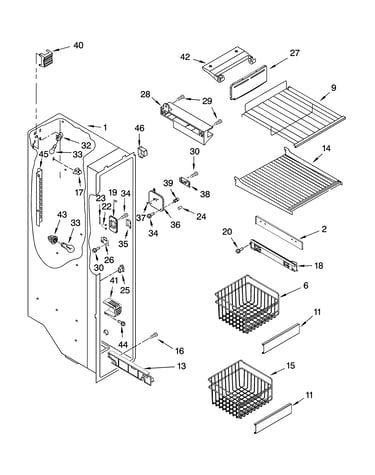Freezer liner parts