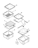Refrigerator shelf parts