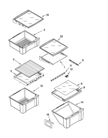 Refrigerator shelf parts