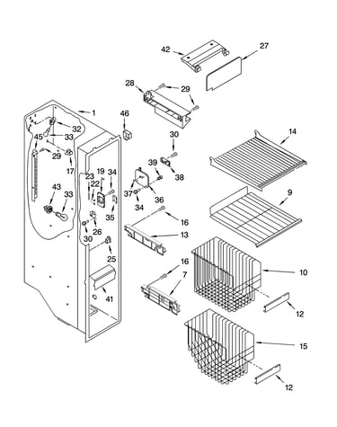 Freezer liner parts