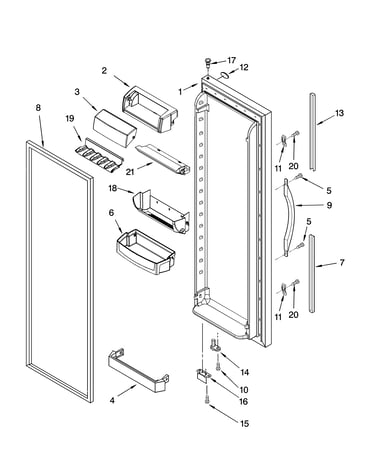Refrigerator door parts