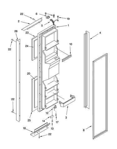 Freezer door parts