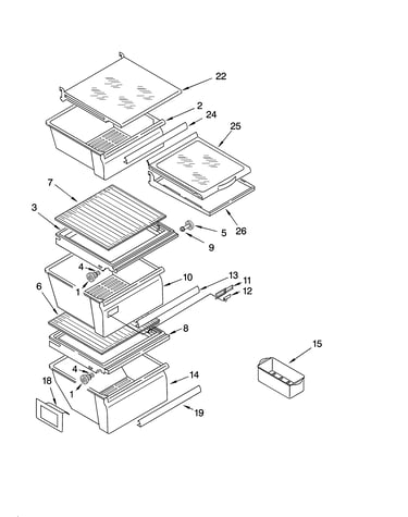 Refrigerator shelf parts
