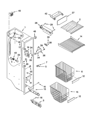 Freezer liner parts